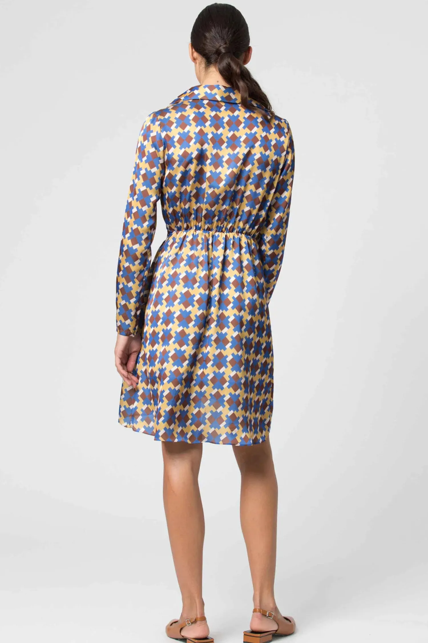 New Abito a Fantasia / Beige Donna Abiti