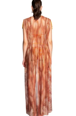Best Abito a Rete Reversibile / Arancione Donna Abiti