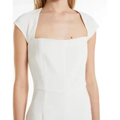 Sale Abito Aderente in Cady / Bianco Donna Abiti