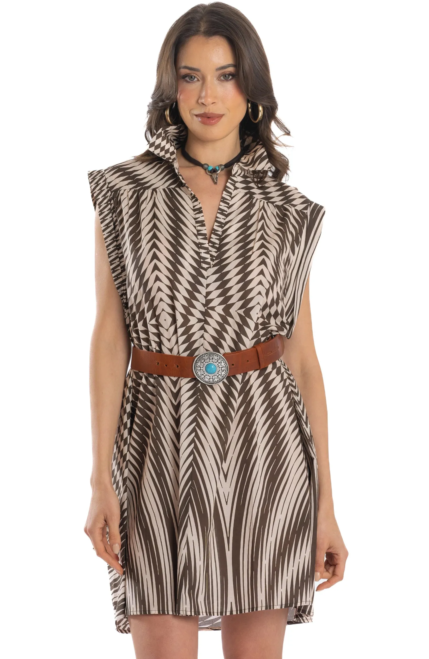 Abito Camicia con Fantasia / Donna Abiti