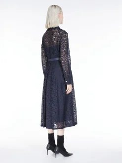 Best Abito Doppiopetto in Pizzo / Blu Donna Abiti