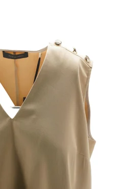 Outlet Abito in Cotone con Scollo a V / Donna Abiti
