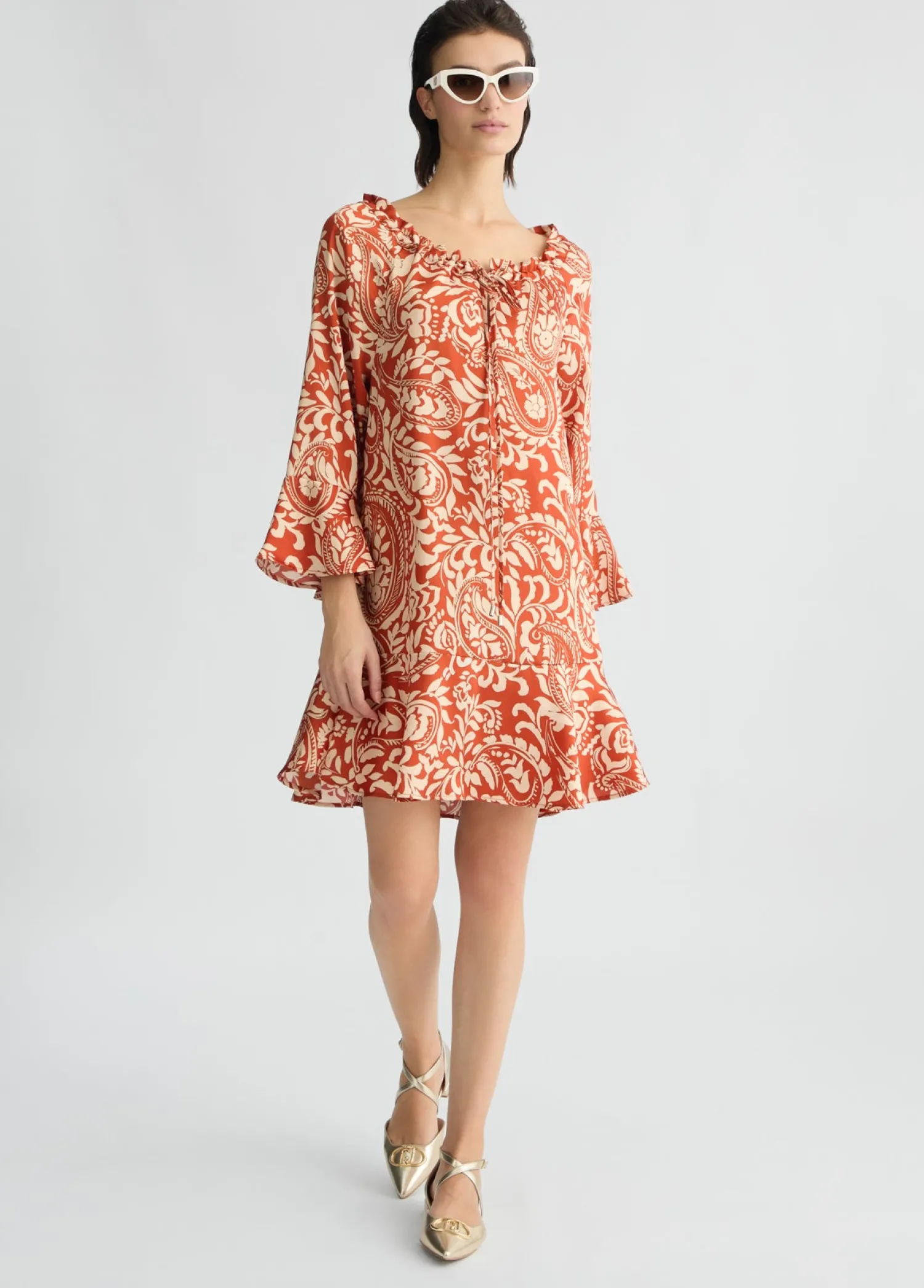 Sale Abito in Twill Stampato / Donna Abiti