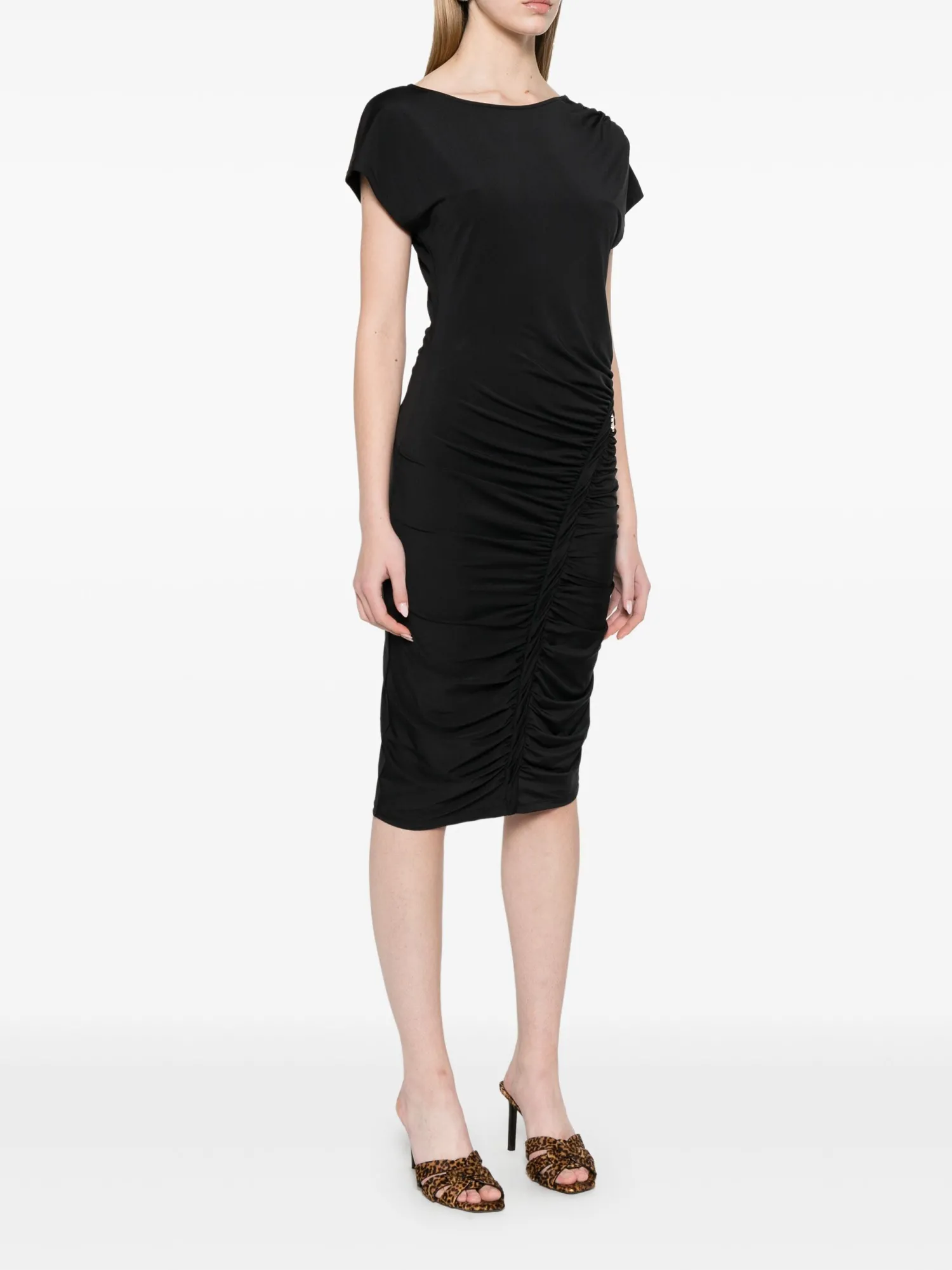 Best Abito Midi con Rouches / Donna Abiti