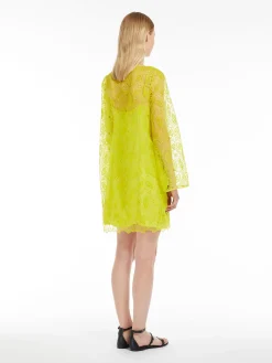 Outlet Abito Mini in Organza Ricamata / Giallo Donna Abiti