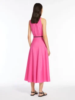 Outlet Abito Polo in Popeline di Cotone / Fucsia Donna Abiti