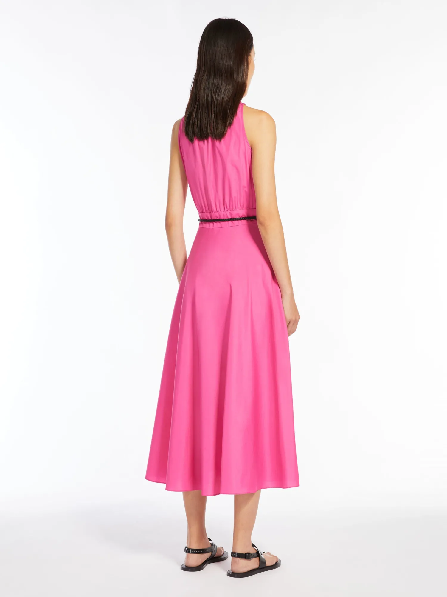 Outlet Abito Polo in Popeline di Cotone / Fucsia Donna Abiti