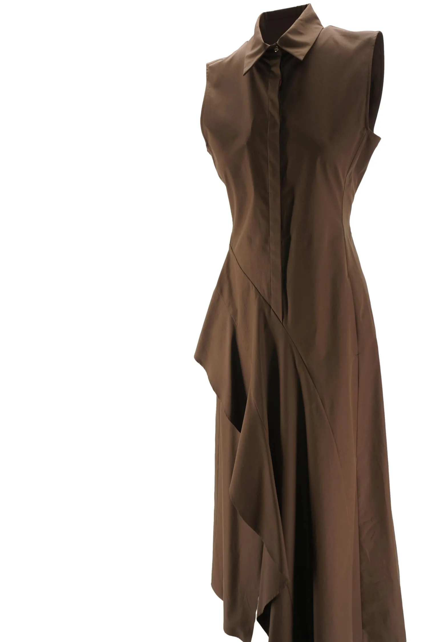 Clearance Abito Smanicato in Popeline / Donna Abiti