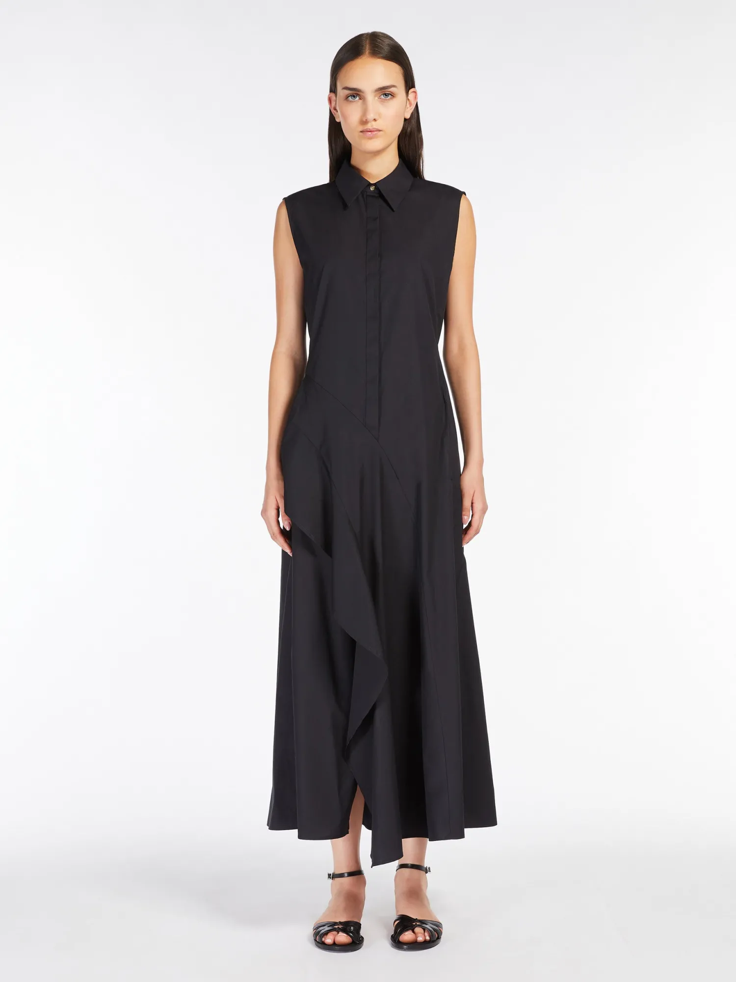 Discount Abito Smanicato in Popeline / Donna Abiti