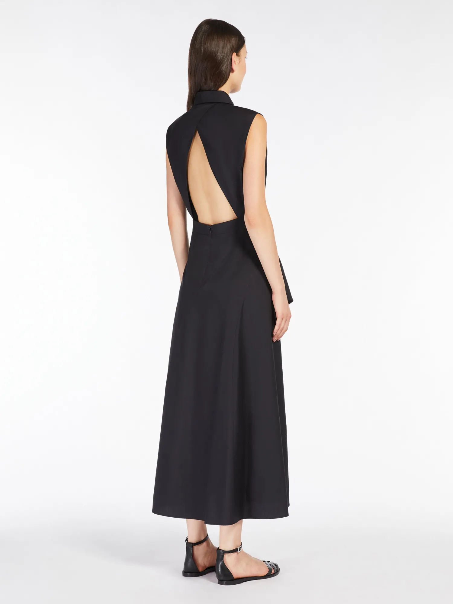 Discount Abito Smanicato in Popeline / Donna Abiti