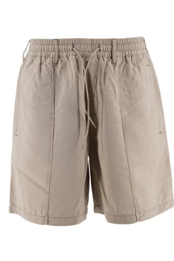 Hot Bermuda a Vita Elastica in Twill Misto Lino / Uomo Pantaloncini