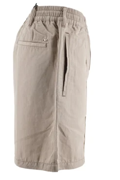 Hot Bermuda a Vita Elastica in Twill Misto Lino / Uomo Pantaloncini