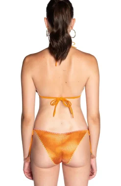 Outlet Bikini con Triangolo e Rete Sfumata / Arancione Donna Costumi Da Bagno