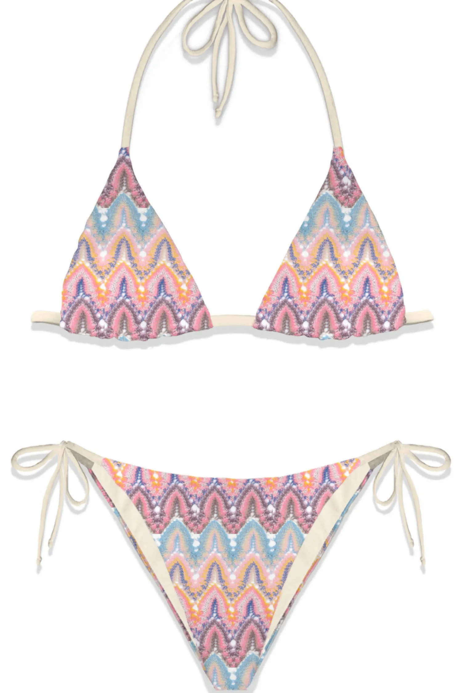 New Bikini con Triangolo e Slip con Lacci / Donna Costumi Da Bagno
