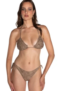 Hot Bikini Triangolo in Ecopelle 3D / Donna Costumi Da Bagno
