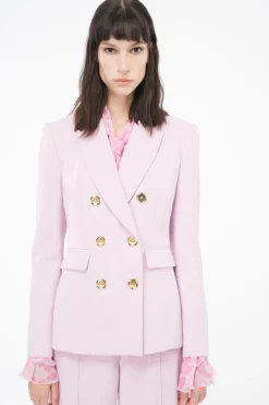 New Blazer Doppiopetto con Bottoni in Metallo / Donna Giacche