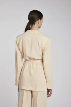 Clearance Blazer Fluido con Allacciatura e Cintura / Donna Giacche