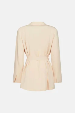 Clearance Blazer Fluido con Allacciatura e Cintura / Donna Giacche