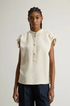 Hot Blusa con Colletto alla Coreana / Donna Bluse