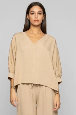 Online Blusa Elegante con Maniche a Sbuffo / Donna Bluse