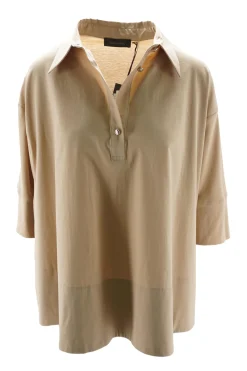 Outlet Blusa in Cotone con Maniche a Tre Quarti / Donna Bluse