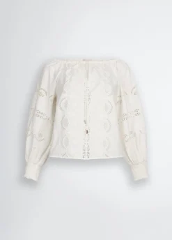 Online Blusa in Cotone con Ricami / Donna Abiti
