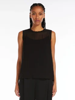 Outlet Blusa in Georgette di Seta / Donna Top