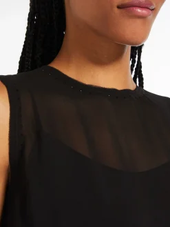 Outlet Blusa in Georgette di Seta / Donna Top