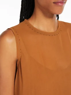 Sale Blusa in Georgette di Seta / Donna Top