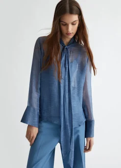 Online Blusa in Misto Seta Stampata / Donna Bluse