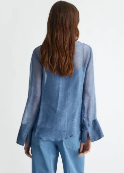 Online Blusa in Misto Seta Stampata / Donna Bluse