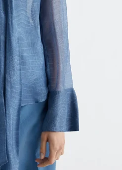 Online Blusa in Misto Seta Stampata / Donna Bluse
