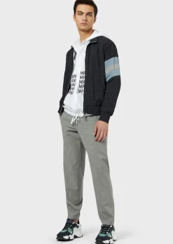 Hot Blusa in popeline con stampa logo e cappuccio / Uomo Camicie