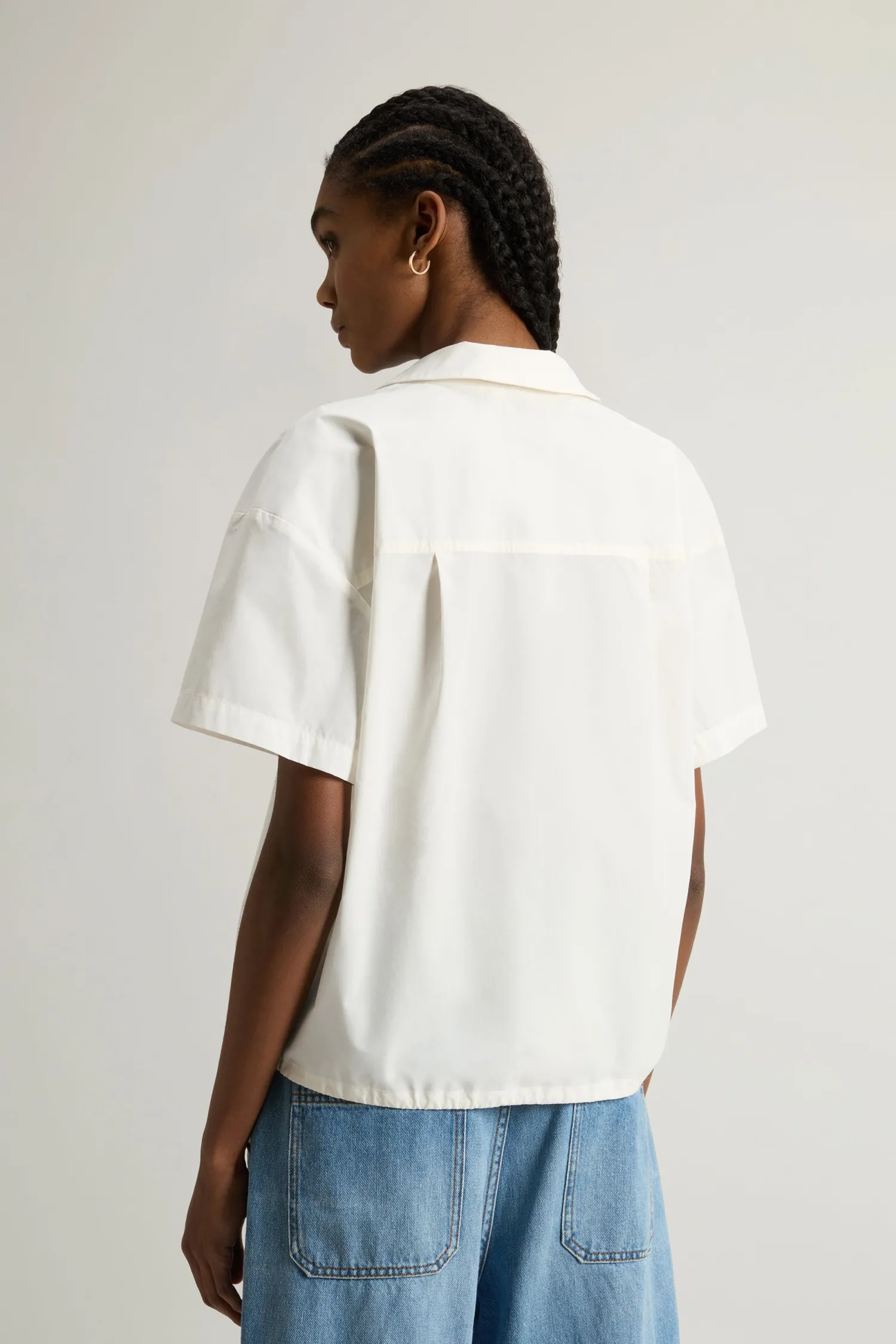 Outlet Blusa in Popeline di Cotone / Donna Bluse