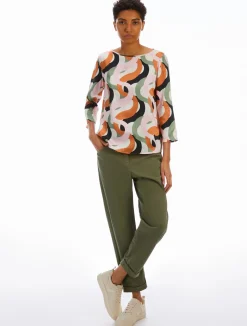 Sale Blusa in Twill a Fantasia / Donna Bluse