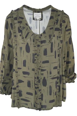Sale Blusa in Viscosa con Stampa / Donna Bluse