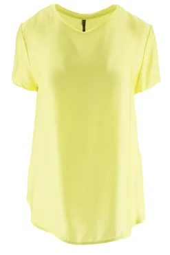 Sale Blusa Mezze Maniche in Viscosa / Giallo Donna Bluse