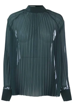 Clearance Blusa Plissettata a Maniche Lunghe / Donna Bluse