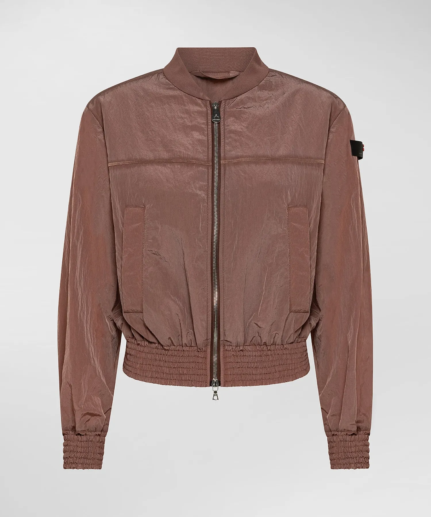 Discount Bomber Corto con Logo / Donna Giubbini