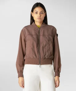 Discount Bomber Corto con Logo / Donna Giubbini