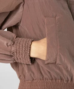 Discount Bomber Corto con Logo / Donna Giubbini