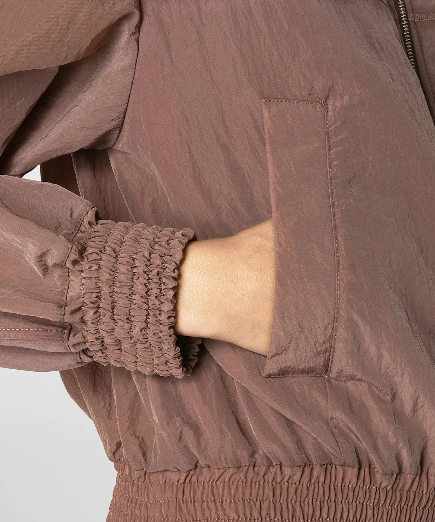 Discount Bomber Corto con Logo / Donna Giubbini
