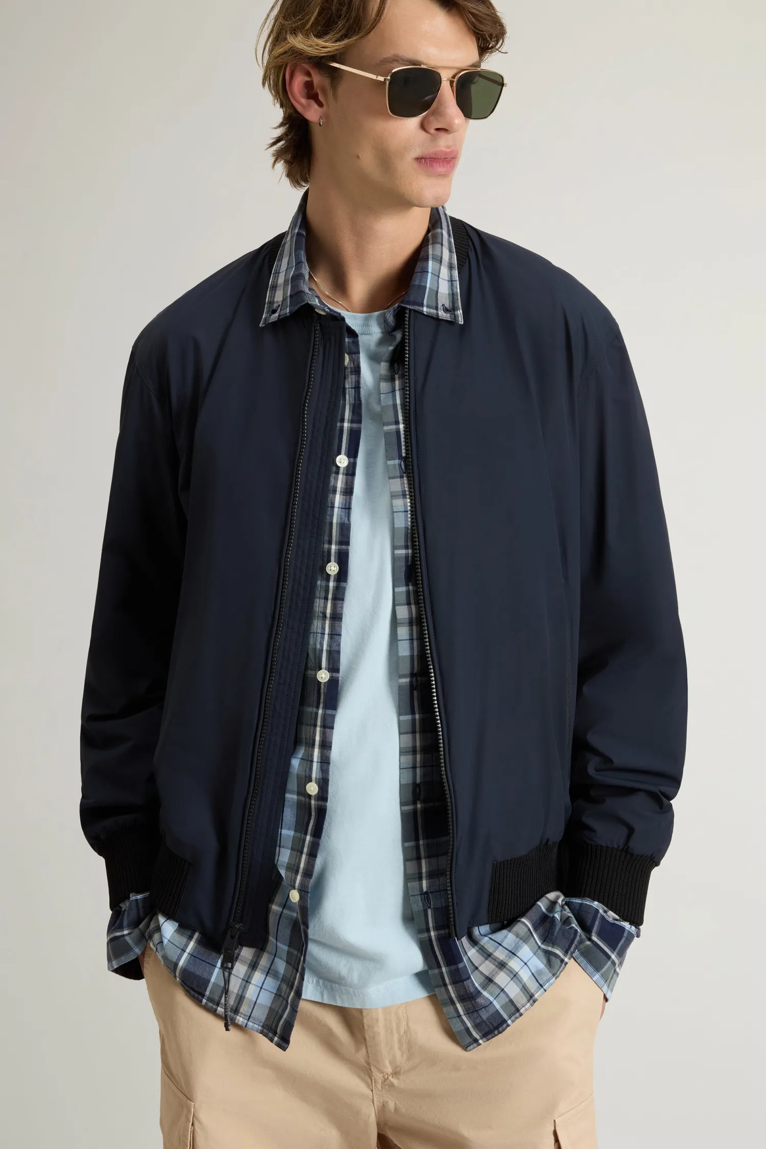 Sale Bomber in Nylon Elasticizzato / Uomo Giubbotti