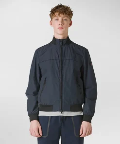 Online Bomber in Nylon / Blu Uomo Giubbotti