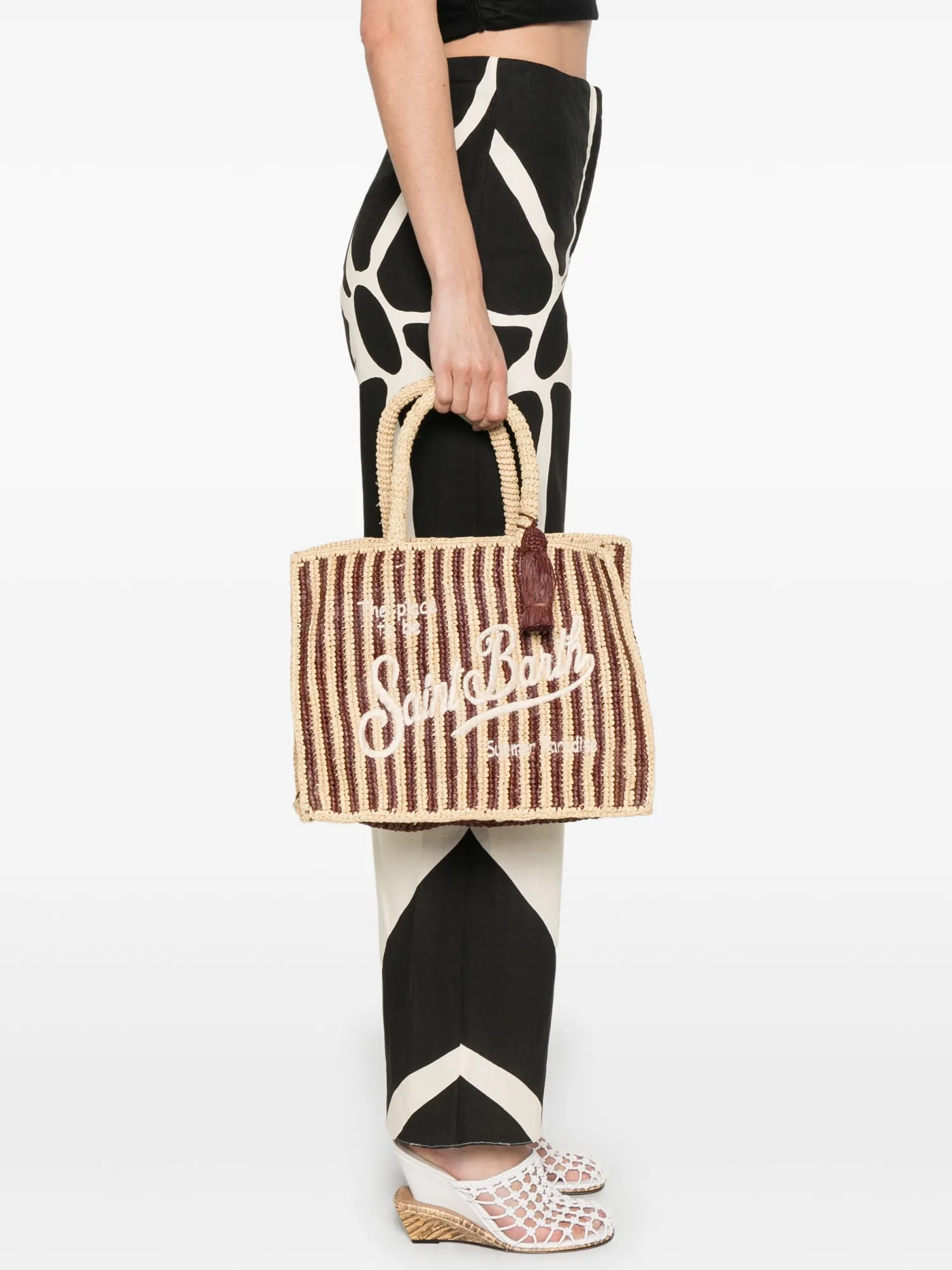 Online Borsa Colette in Rafia con Logo / Donna Borse A Tracolla