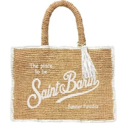 Clearance Borsa Colette in Rafia con Logo / Donna Borse A Tracolla