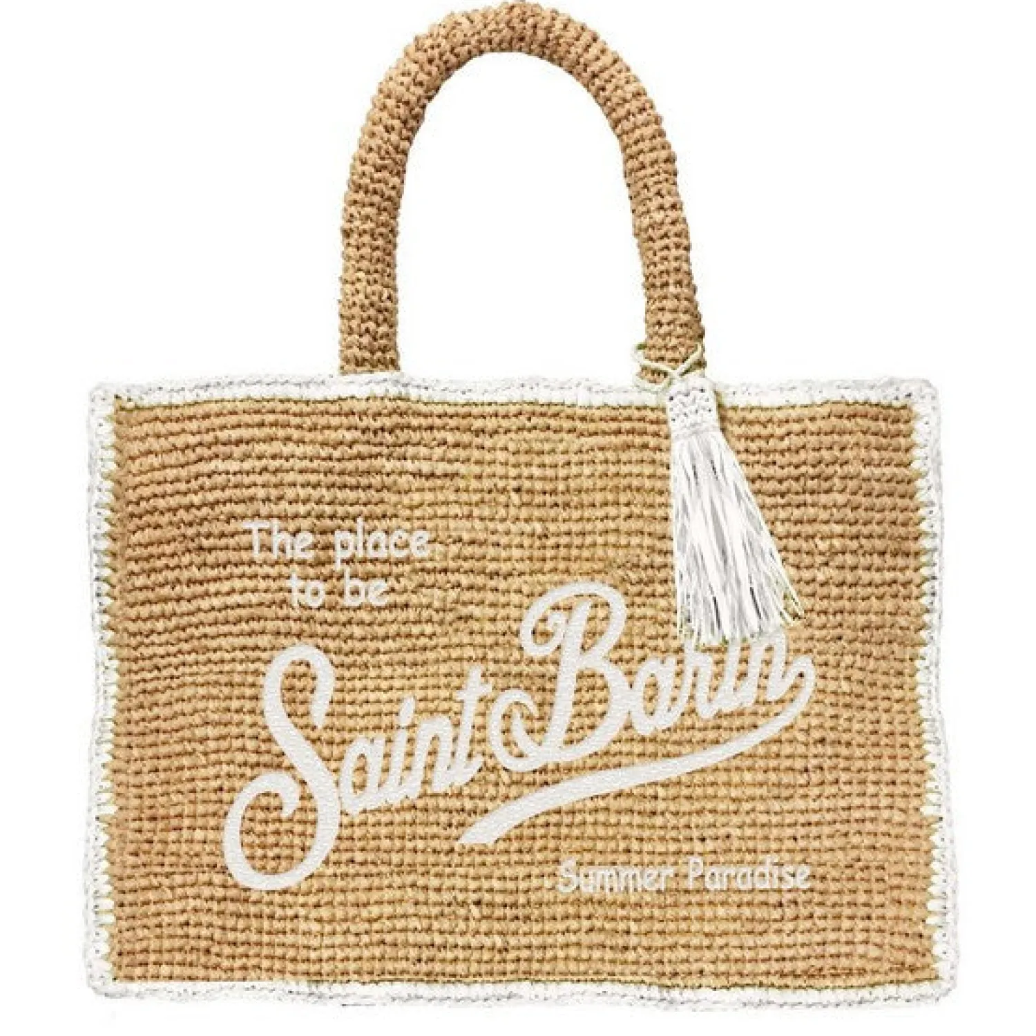 Clearance Borsa Colette in Rafia con Logo / Donna Borse A Tracolla