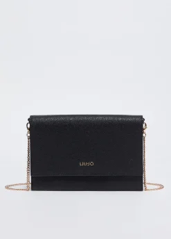 Outlet Borsa Nera a Tracolla con Logo / Donna Borse A Tracolla