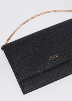 Outlet Borsa Nera a Tracolla con Logo / Donna Borse A Tracolla