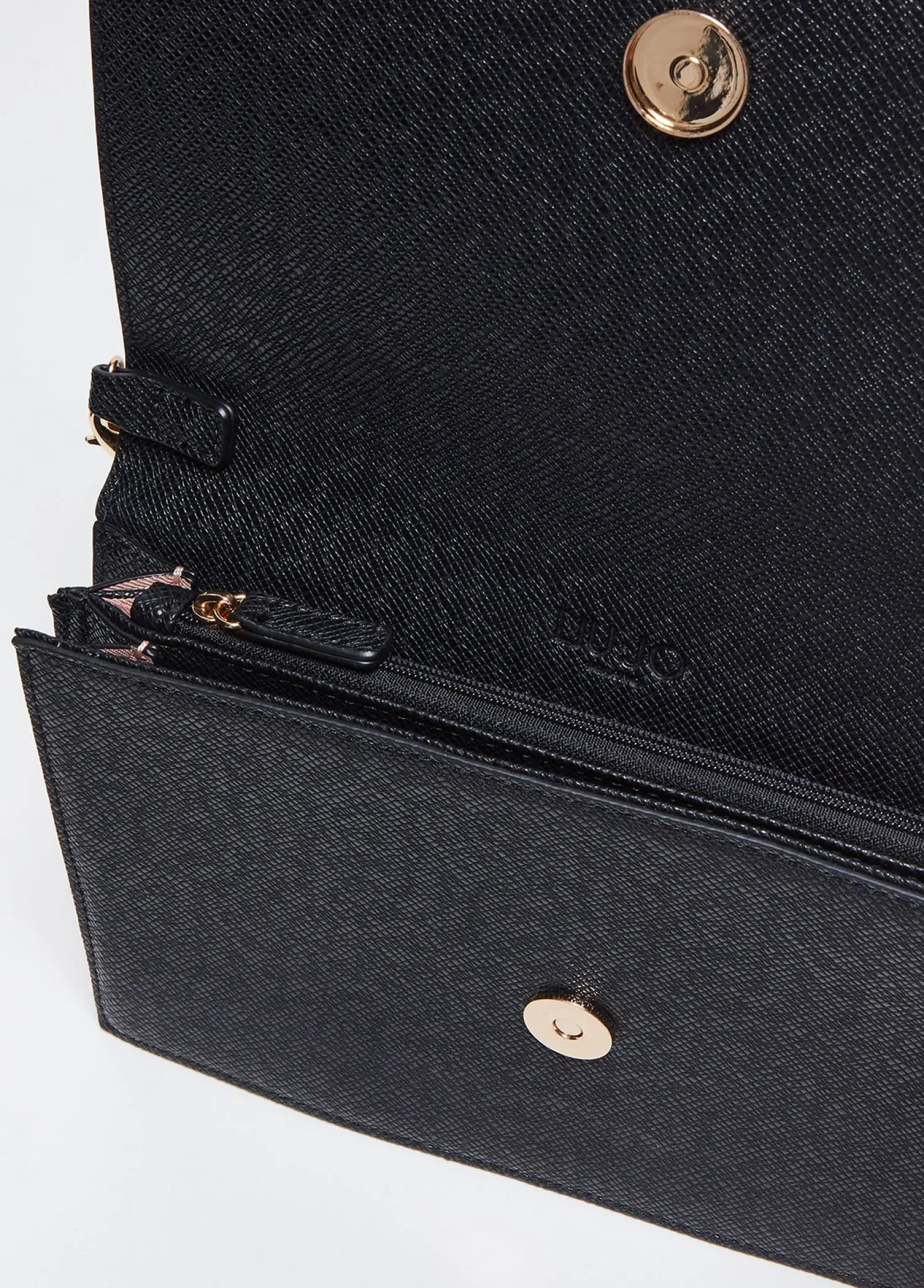 Outlet Borsa Nera a Tracolla con Logo / Donna Borse A Tracolla